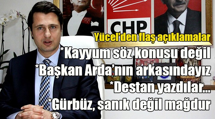 CHP İl Başkanı Yücel'den flaş açıklamalar!