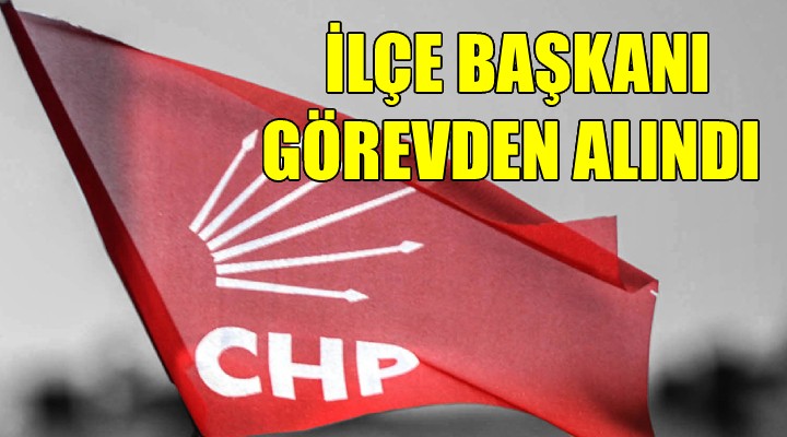 CHP İzmir'de o ilçe başkanı görevden alındı