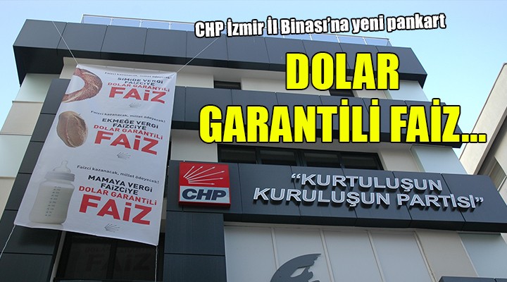 CHP İzmir'den pankartlı 'Faiz' tepkisi...