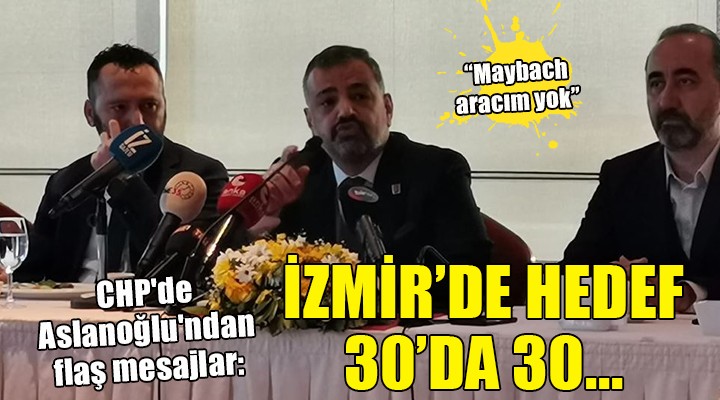 CHP'de Aslanoğlu'ndan flaş mesajlar...