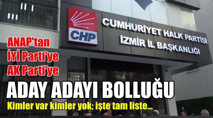 CHP İzmir'de aday adayı bolluğu, yerlilere yer kalmadı... İşte tam liste...