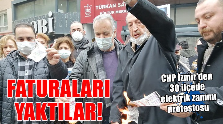 CHP'den 30 ilçede elektrik zammı protestosu...