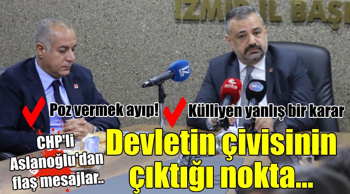 CHP'li Aslanoğlu: 