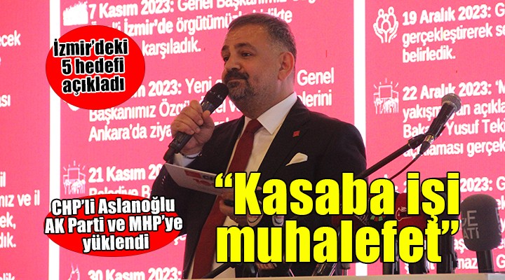 CHP'li Aslanoğlu İzmir'deki 5 hedefi açıkladı, AK Parti ve MHP'ye yüklendi!