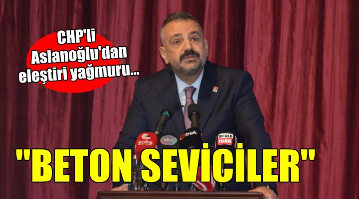 CHP'li Aslanoğlu'dan eleştiri yağmuru... 