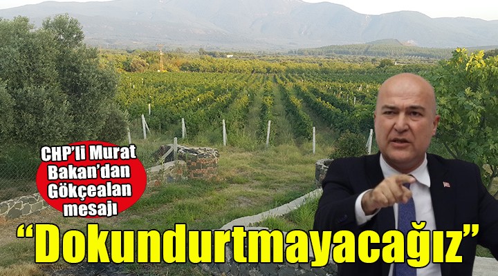 CHP'li Bakan: Gökçealan'a dokundurtmayacağız!