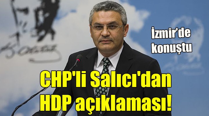 CHP'li Salıcı'dan HDP açıklaması!
