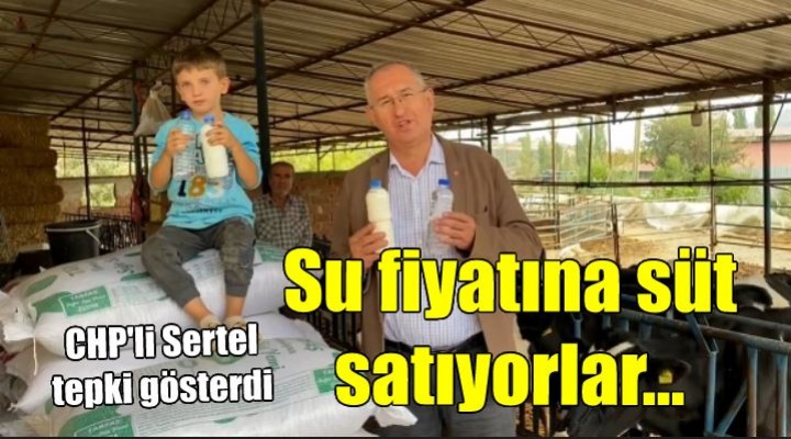 CHP'li Sertel: Üretici su fiyatına süt satıyor!