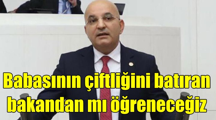 CHP'li Polat: Tarımı babasının çiftliğini batıran Bakan'dan mı öğreneceğiz?