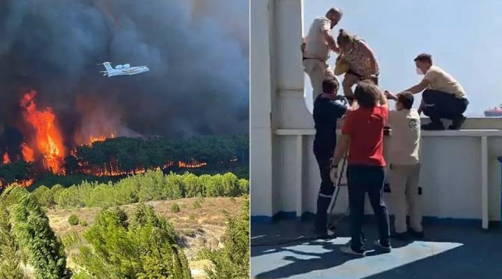 Çanakkale'de yangın evlerin olduğu bölgeye geldi!