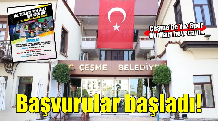 Çeşme Belediye Spor Kulübü Yaz Spor Okulu başvuruları başladı