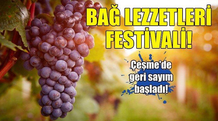 Çeşme'de Bağ Lezzetleri Festivali için geri sayım!