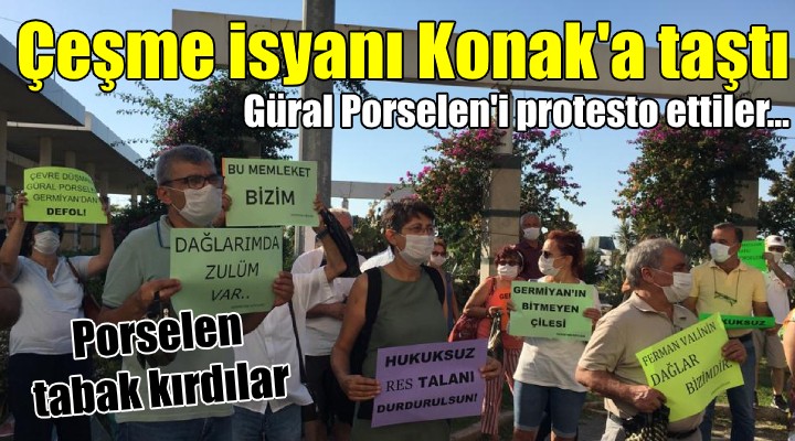Çeşme isyanı Konak Meydanı'na taştı! Güral Porselen'i protesto ettiler...