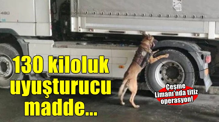 Çeşme limanında 30 kilo kokain ve 100 kilo skunk ele geçirildi
