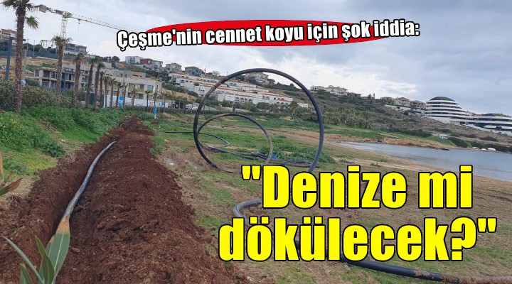 Çeşme'nin cennet koyunda 'Denize kanalizasyon borusu' iddiası...