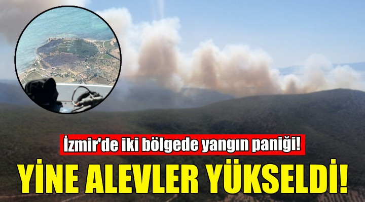 Çeşme ve Urla'da yangın paniği!