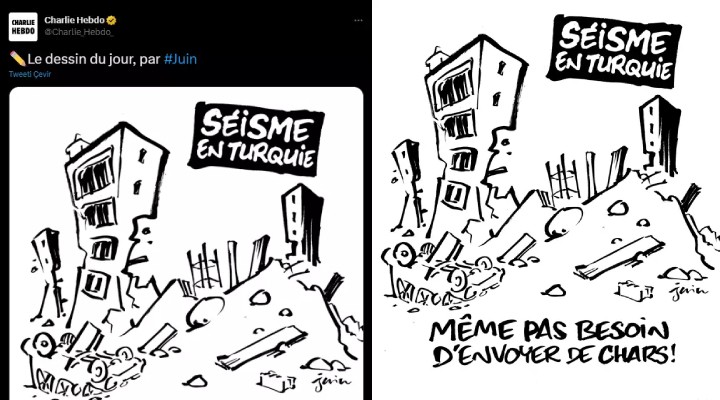 Charlie Hebdo'dan deprem provokasyonu!