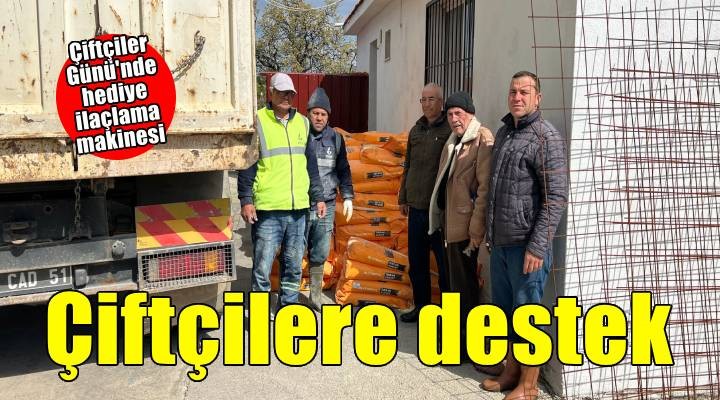 Çiftçilere destek: İlaçlama makinesi hediye edildi