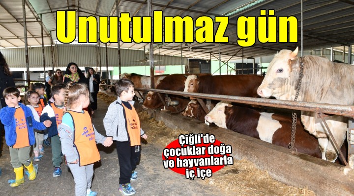 Çiğli Belediyesi'nden çocuklara doğa ve hayvanlarla iç içe unutulmaz bir gün
