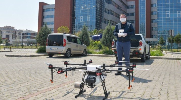 Çiğli'de drone ile dezenfekte