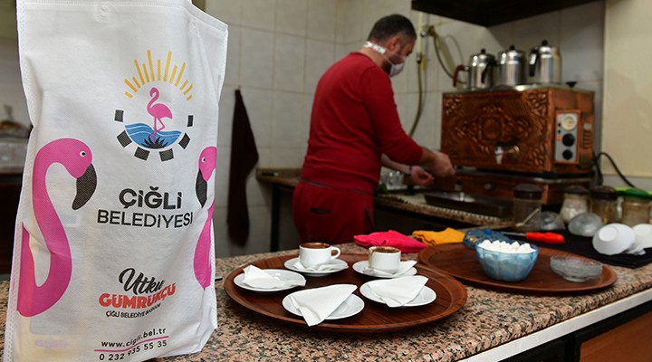 Çiğli'de kahvehane esnafına destek