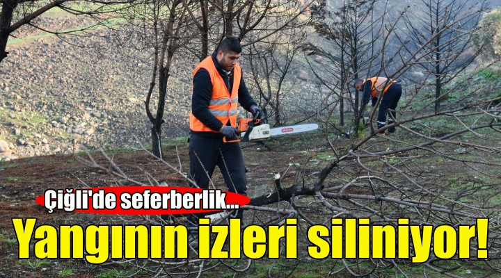 Çiğli'de seferberlik... Yangının izleri siliniyor!