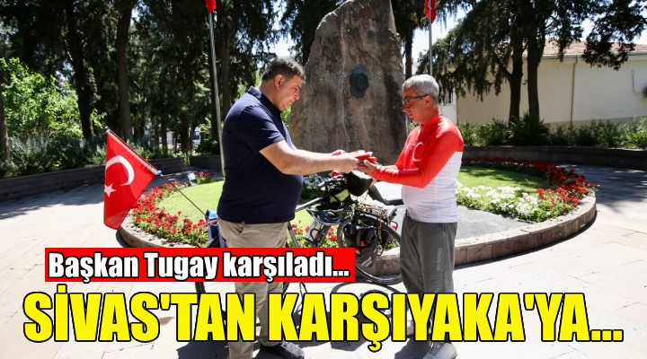 Cumhuriyet'in 100. yılı anısına Sivas'tan Karşıyaka'ya pedalladı!