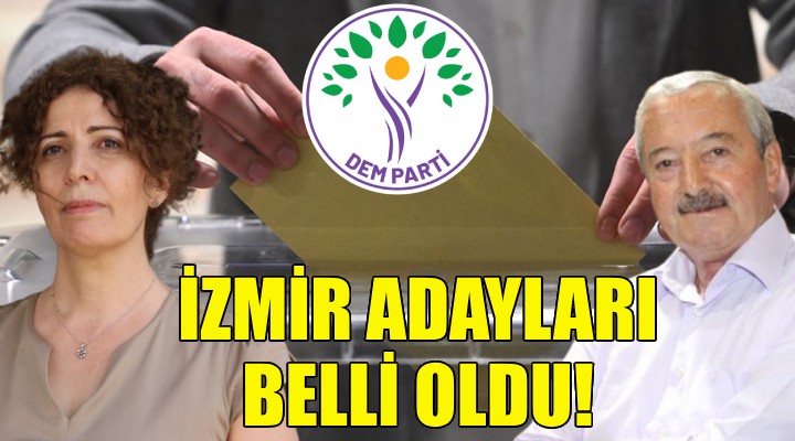 DEM Parti'nin İzmir adayları belli oldu