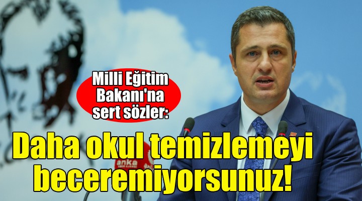 Deniz Yücel'den Bakan Tekin'e sert tepki: Daha okul temizlemeyi beceremiyorsunuz!