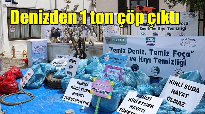 Denizden bir ton çöp çıktı