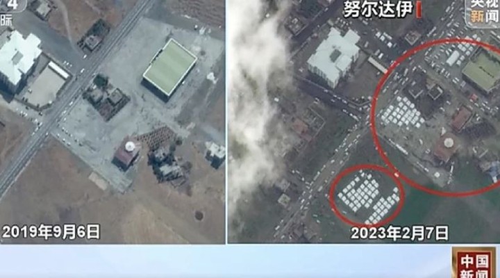 Depremin yarattığı yıkım Çin uydusundan görüntülendi