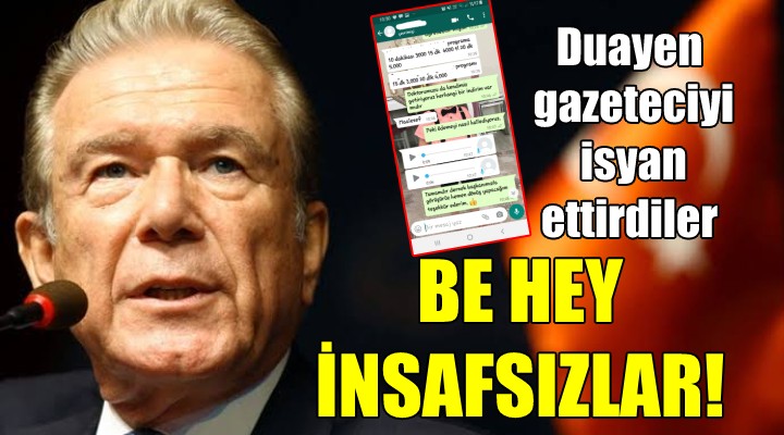 Duayen gazeteciyi isyan ettirdiler! BE HEY İNSAFSIZLAR!