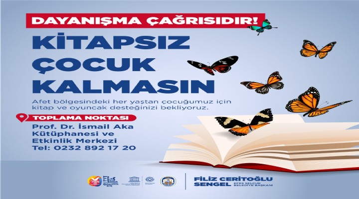 Efes Selçuk Belediyesi'nden deprem bölgesi için kitap çağrısı!