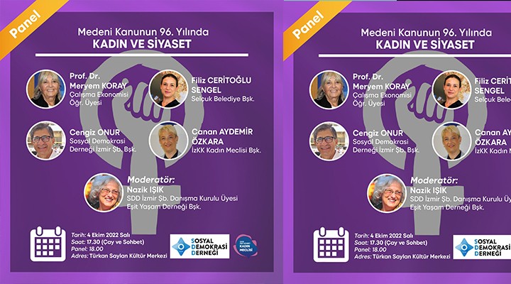 İzmir'de ''Kadın ve siyaset'' konuşulacak