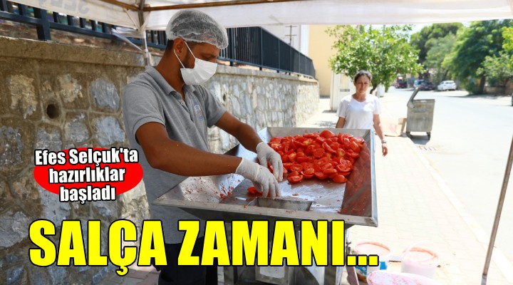 Efes Selçuk'ta salça hazırlıkları başladı