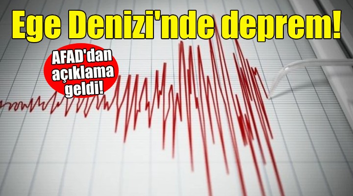 Ege Denizi'nde deprem!