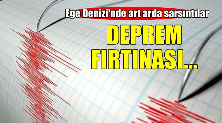 Ege Denizi'nde deprem fırtınası...