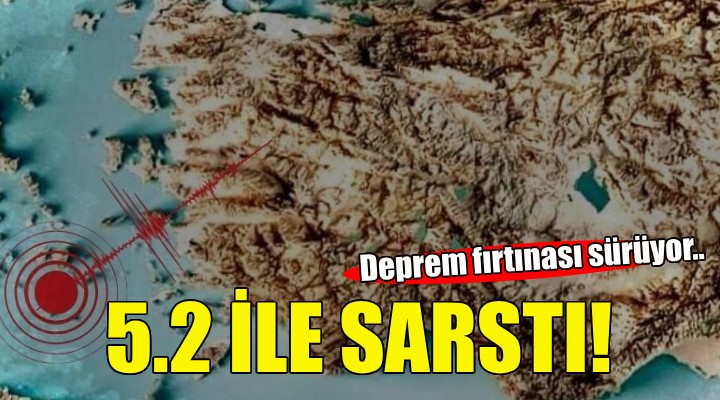 Ege'de 5,2 büyüklüğünde deprem!