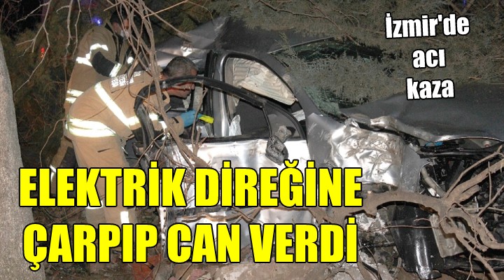 Elektrik direğine çarpan genç, can verdi...