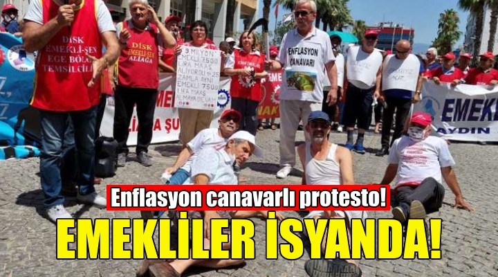 Emekliler isyanda... İzmir'de enflasyon canavarlı protesto!