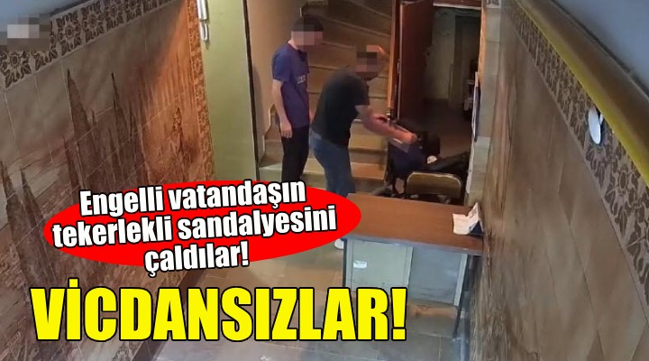 Engelli vatandaşın tekerlekli sandalyesini çaldılar!