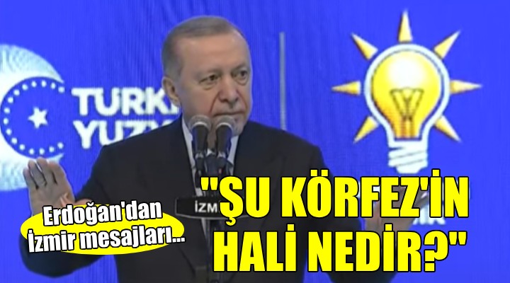 Erdoğan'dan İzmir mesajları... 'ŞU KÖRFEZ'İN HALİ NEDİR?'