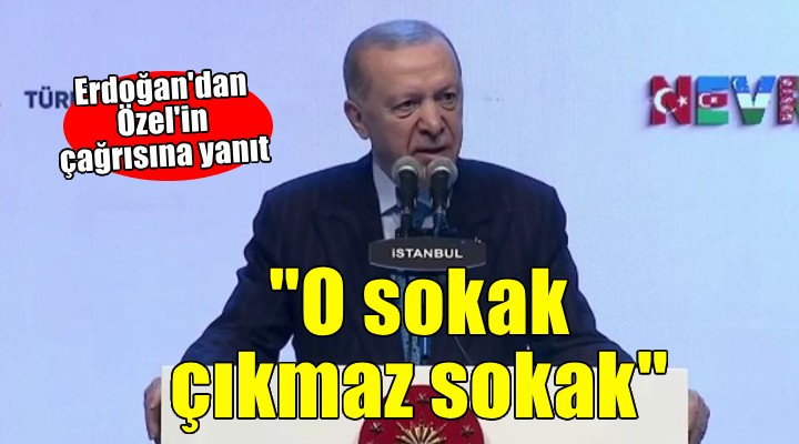 Erdoğan'dan Özgür Özel'e yanıt... ''O sokak çıkmaz sokak''