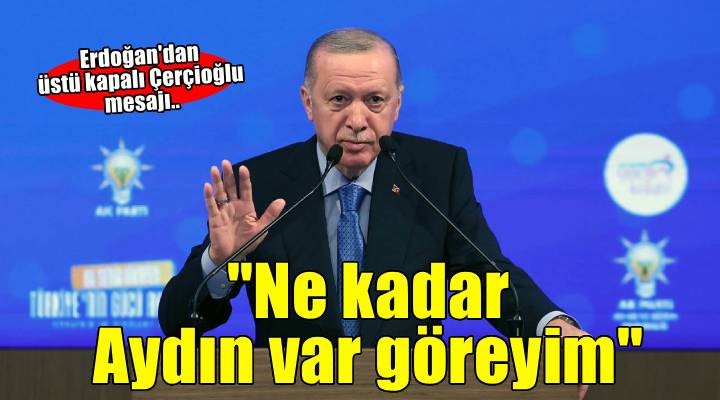 Erdoğan'dan üstü kapalı Çerçioğlu mesajı.. 'Ne kadar Aydın var göreyim'