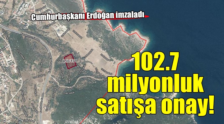 Erdoğan imzaladı... İzmir'de 102 milyon 700 bin TL'lik satışa onay!
