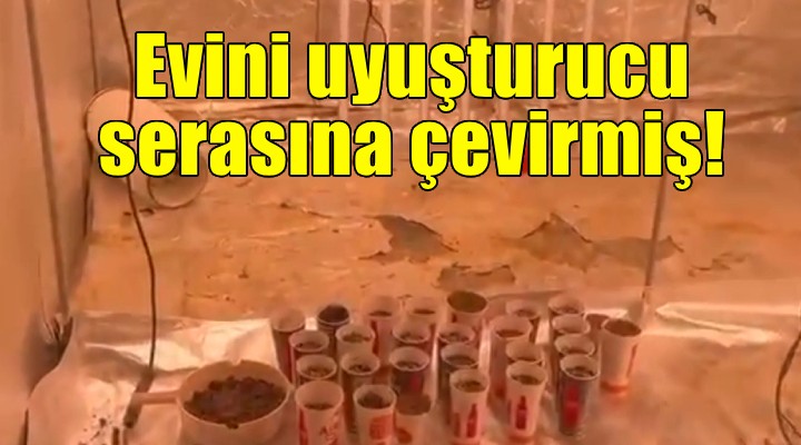 Evini uyuşturucu serasına çevirmiş!