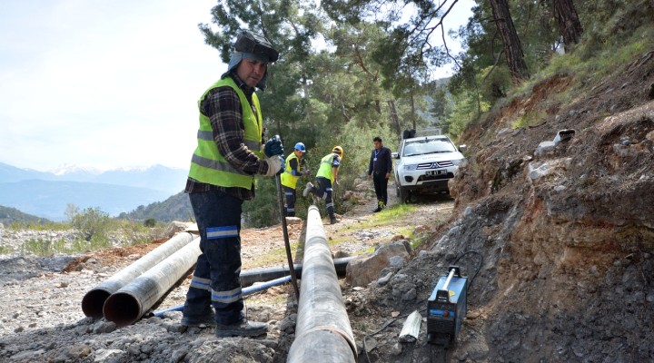 Fethiye'nin kırsal mahallesine içme suyu hattı!