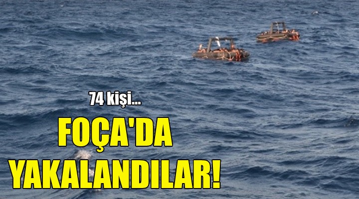 Foça açıklarında yakalandılar!