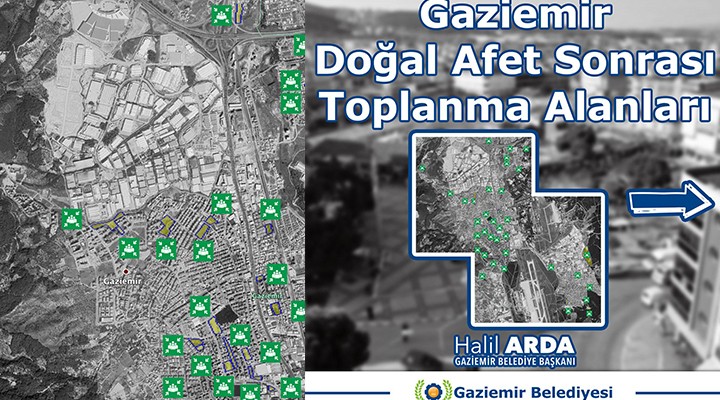 Gaziemir'de 100 bin kişilik toplanma alanı