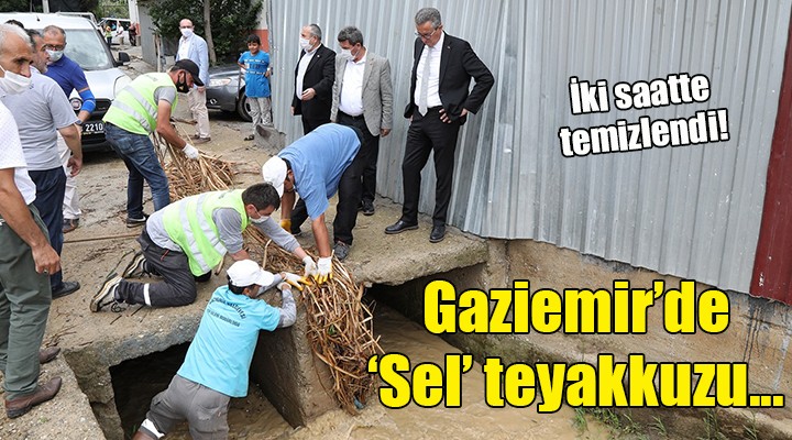 Gaziemir'de 'Sel' teyakkuzu